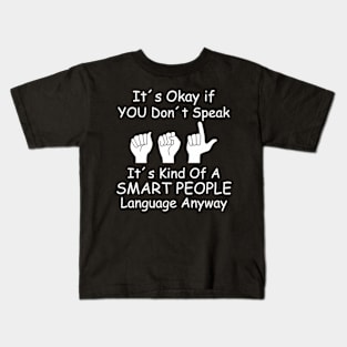 Asl American Sign Language Kids T-Shirt